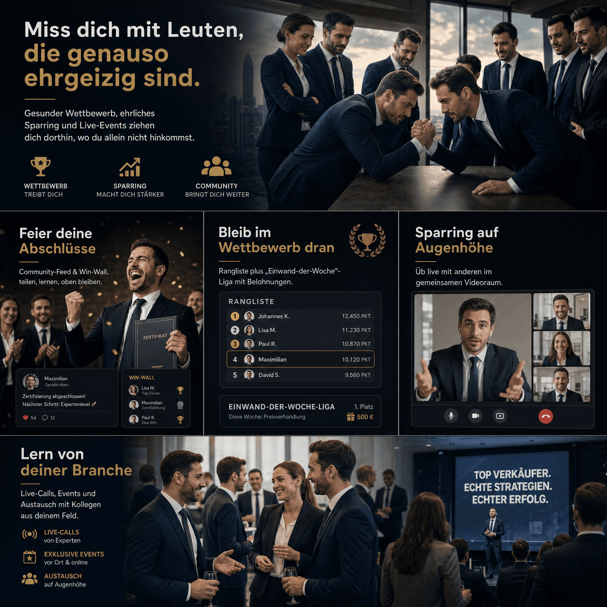 Miss dich mit Leuten, die genauso ehrgeizig sind.